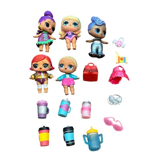 VTG LOL Surprise Dolls Lot Mini Sweets Breakout Star Cpt B.B. Red Hair Cups + - Picture 1 of 5